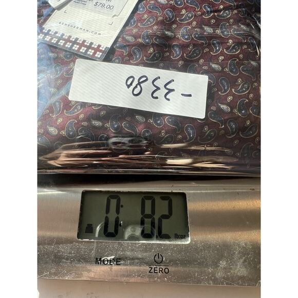 NWT Ben Sherman Men's' Paisley Button Down Shirt Sz M Stretch Fit - Picture 11 of 11